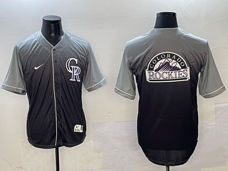 Men Colorado Rockies Blank Grey Drift Game 2025 Nike MLB Jersey style 3